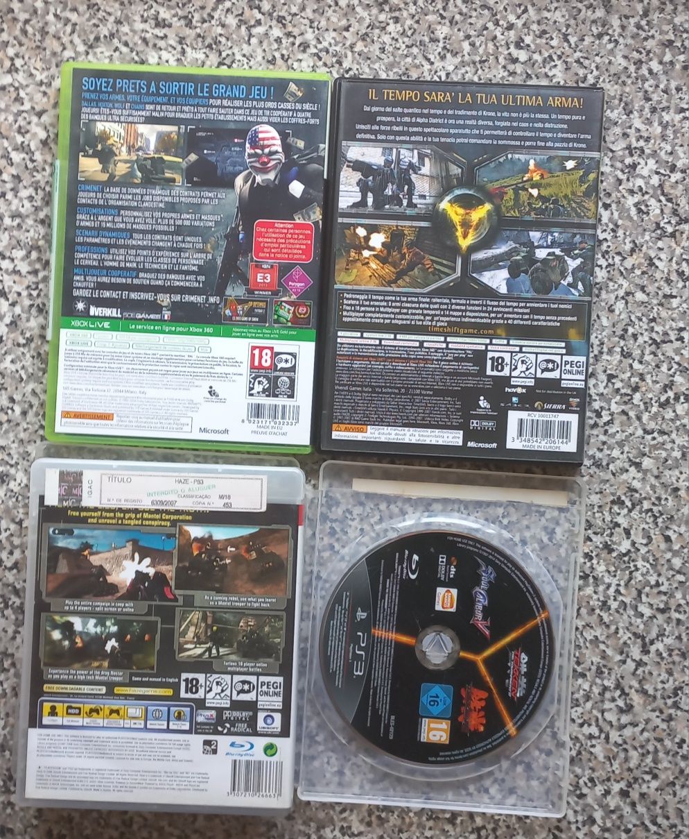 Conjunto de 4 jogos Playstation 3/Xbox 360