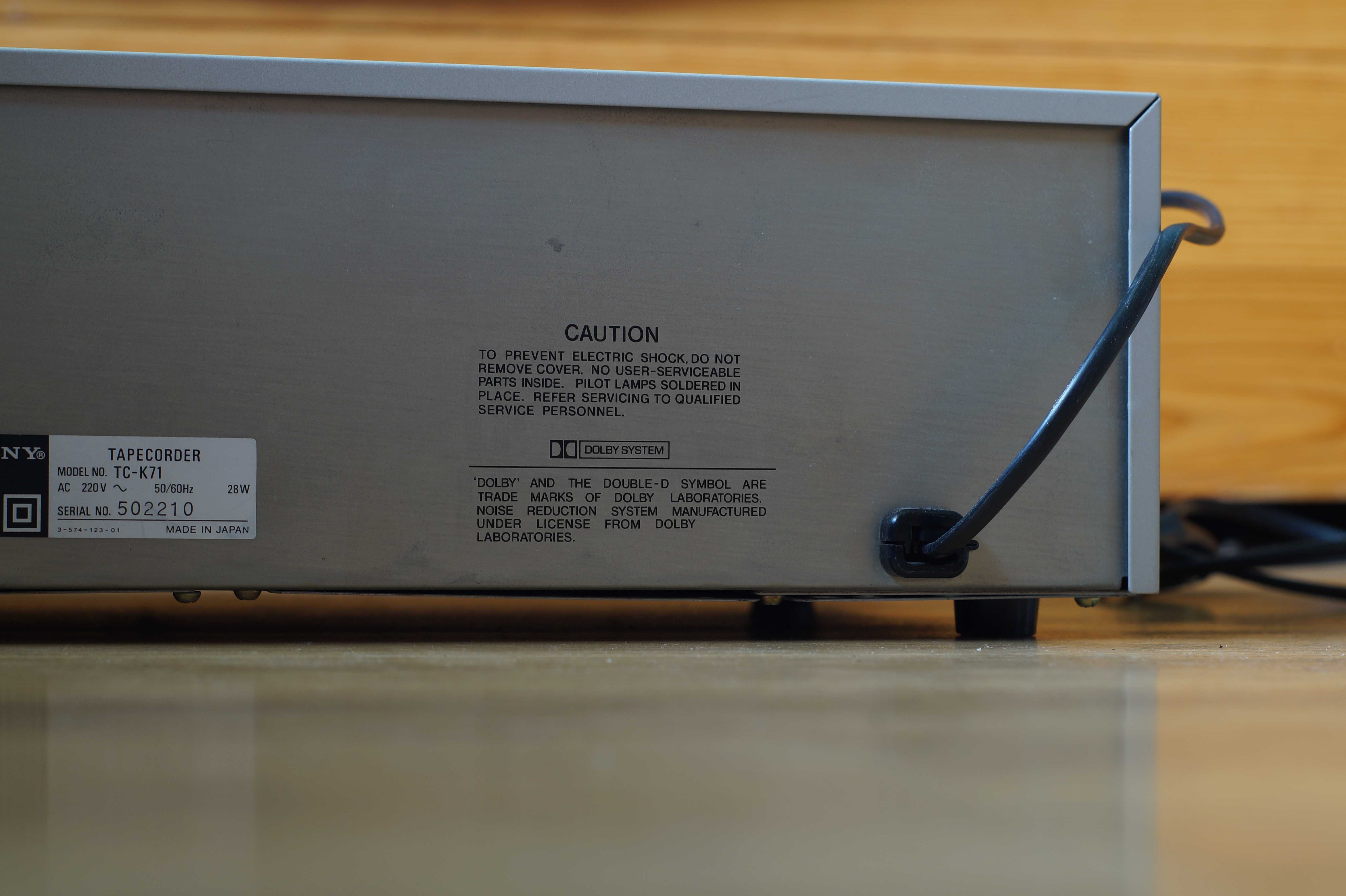 Deck Sony TC-K71 3 Head