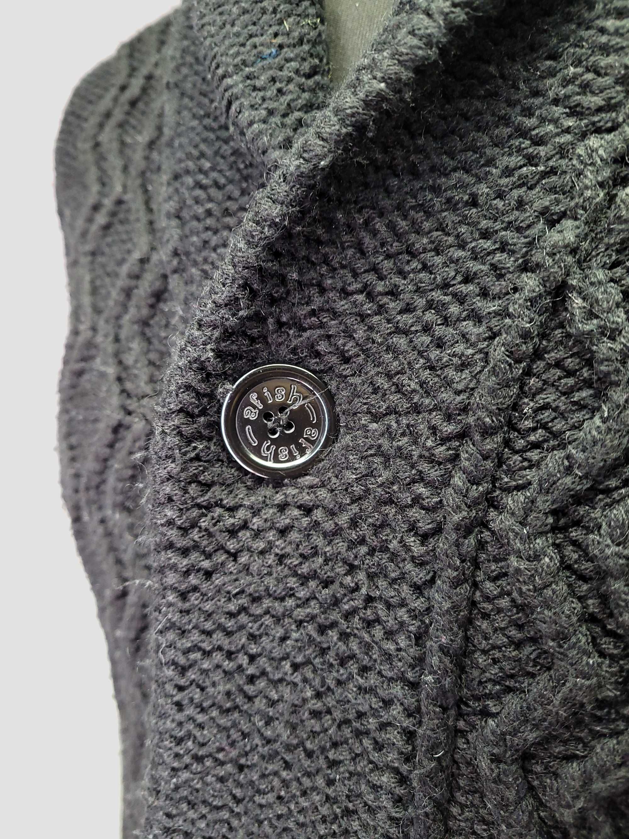 Black Cable Knit Cardigan