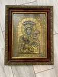 Obraz ikona Matka Boska Częstochowska stary obraz Maryja Antyk