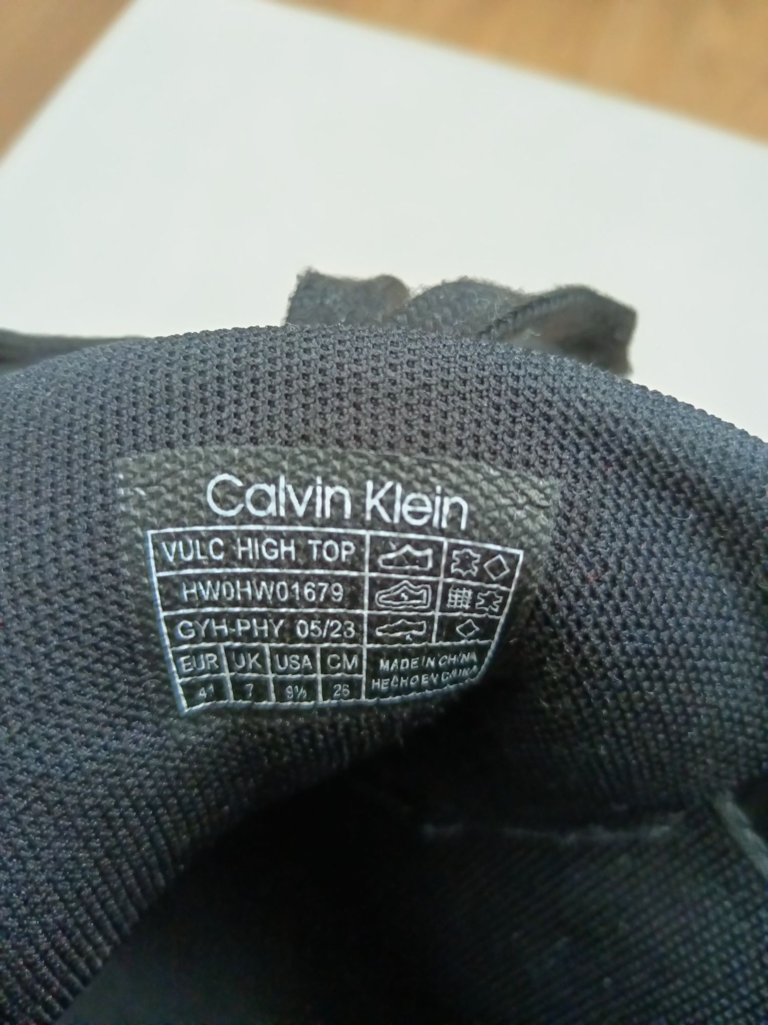 Sneakersy wysokie Calvin Klein skóra 41
