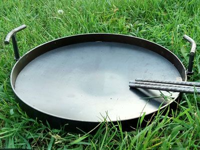 Сковорода для пикника з диска борони от 30см-60см, (крышка и чехол)