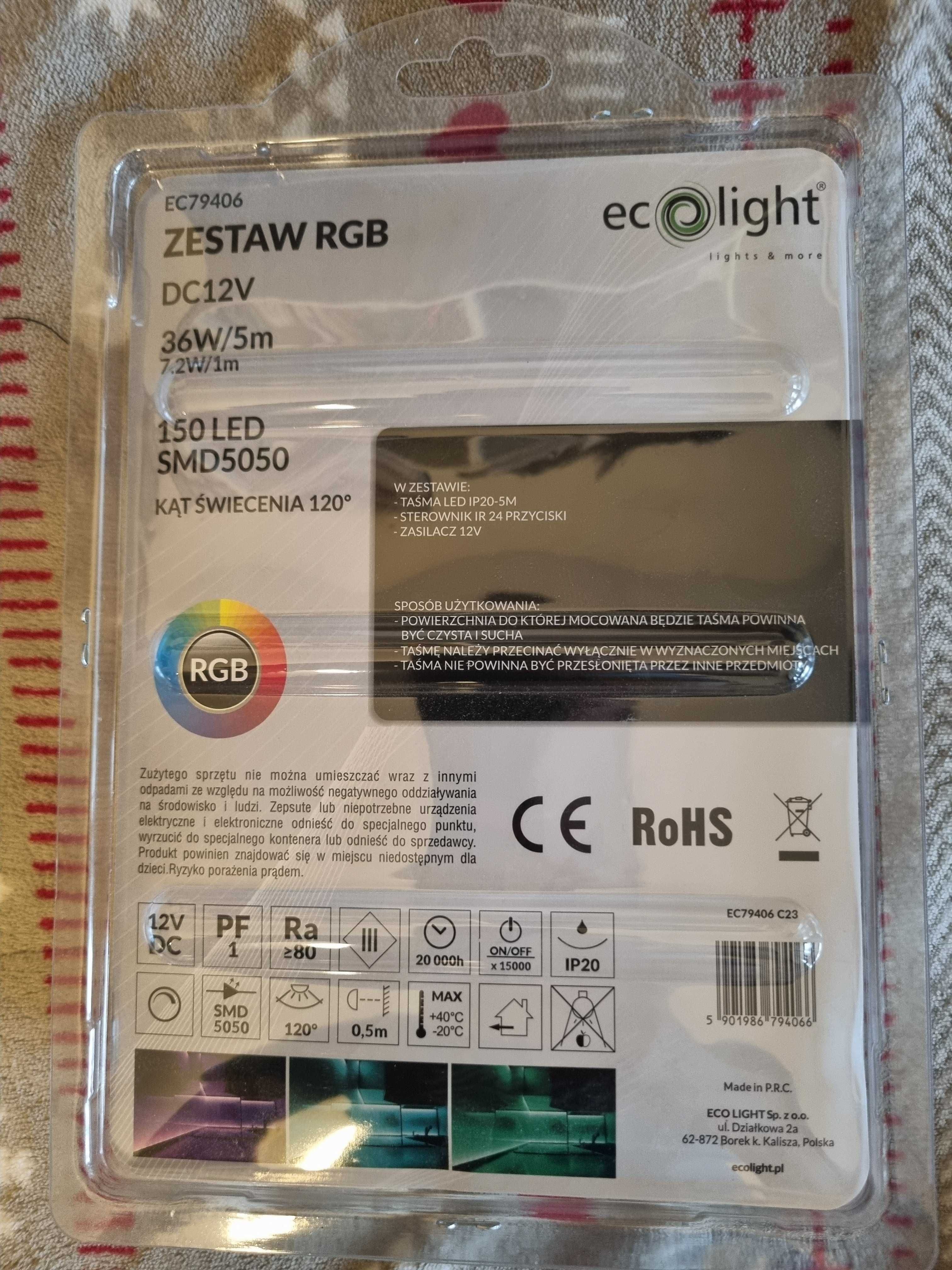 Eco Light Zestaw taśma LED RGB 12V 5mb EC79406