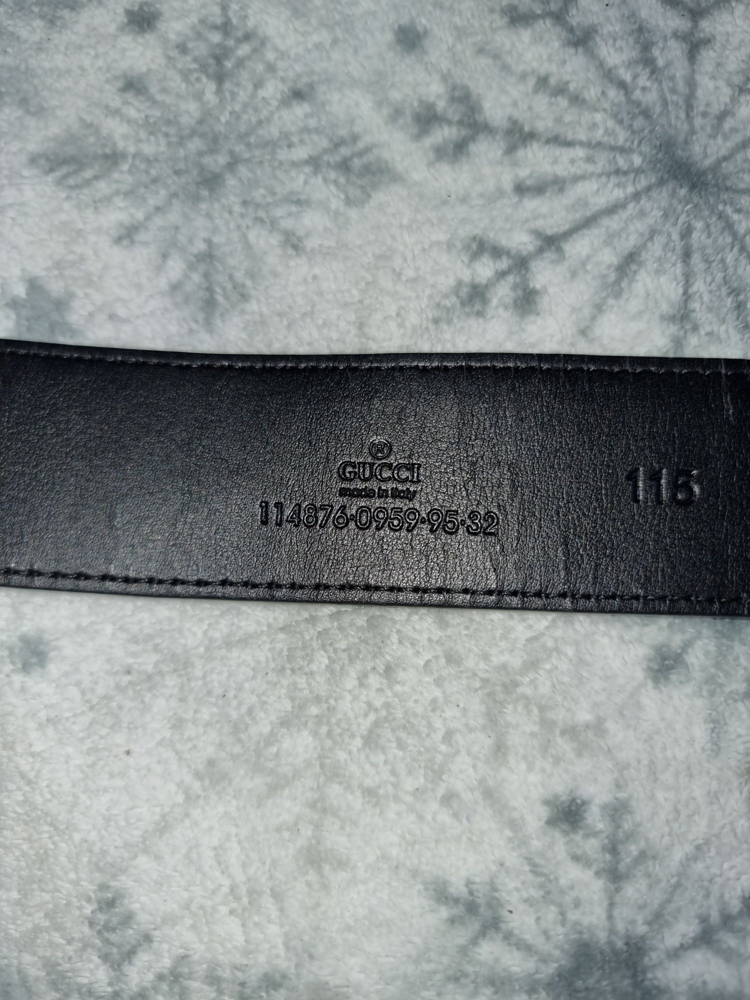 Pasek gucci czerwono-granatowy