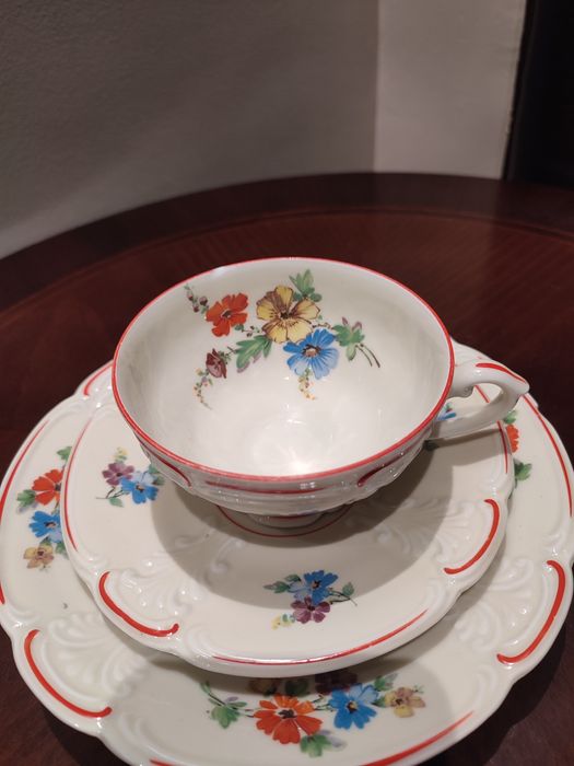Śliczne stare trio porcelana