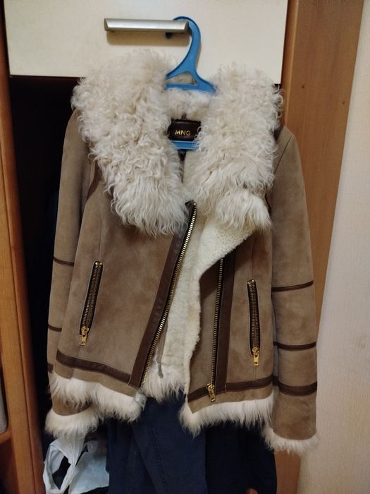 Дублёнка, натуральная замша и мех.