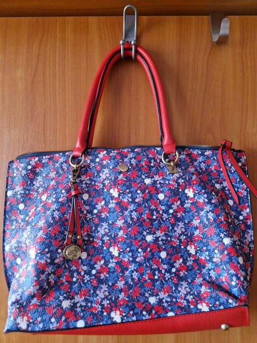 Torba Lulu Castagnette czerwona niebieska biała kolorowa