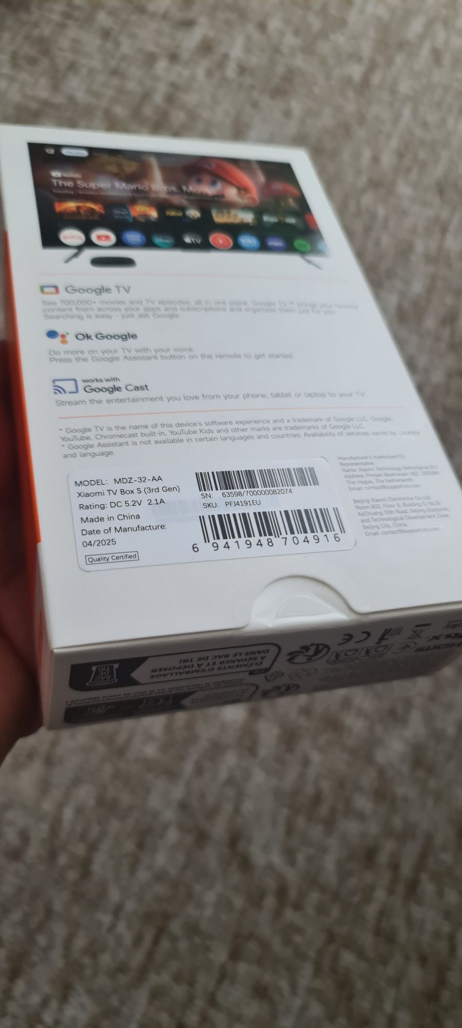 3rd Gen Xiaomi Mi TV Box S 4K (MDZ-32-AA) Global Version! NEW 2025
