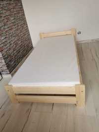 Łóżko nielakierowane z materacem sprężynowo-bonellowym 18 cm h3 90/200