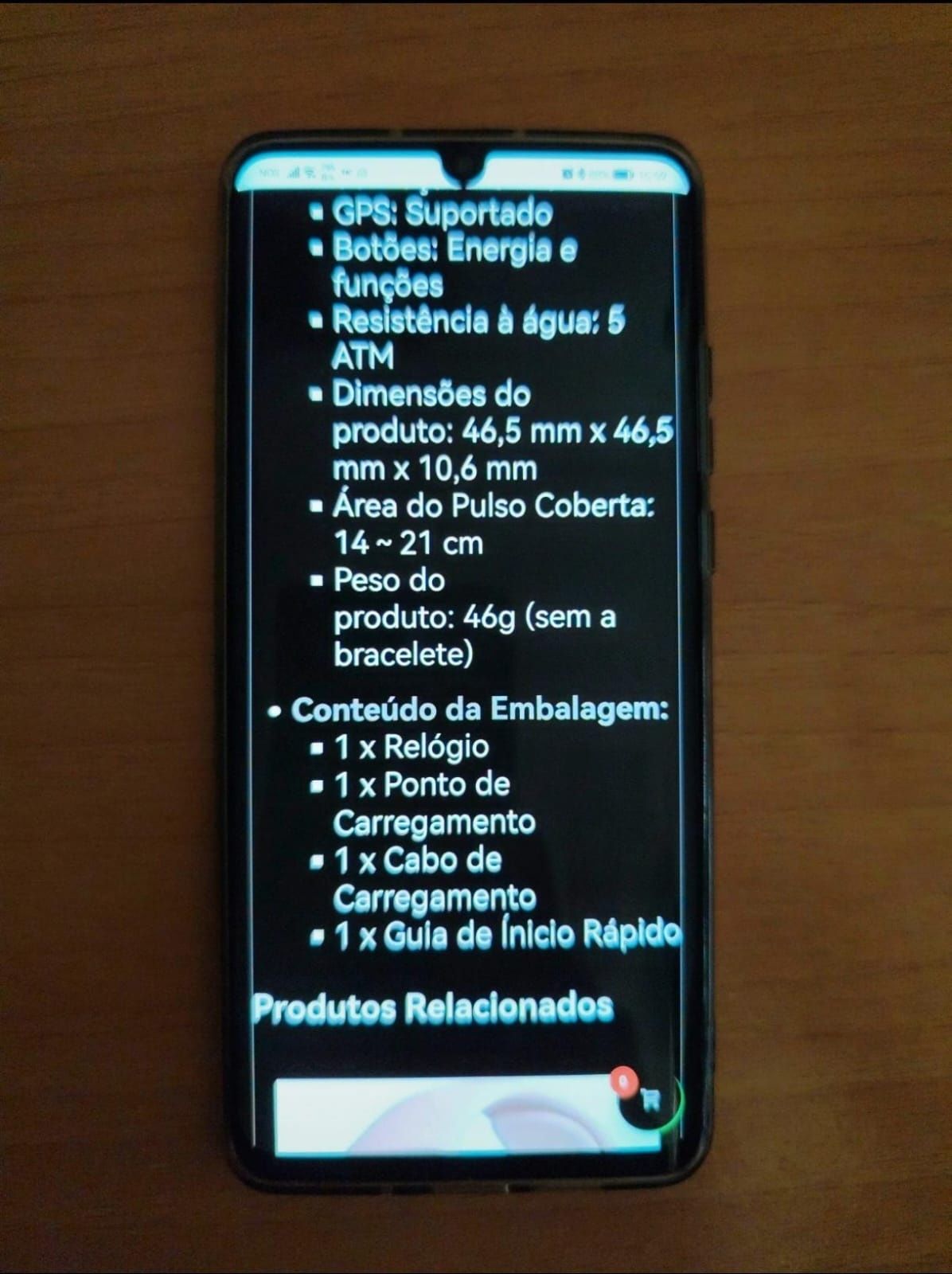 Relógio Huawei Watch GT-9EB