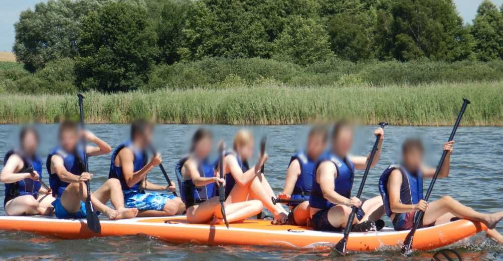 SUP duży na 12 os. UNIFIBER Monstro Tandem Event iSup 18'0 Naked