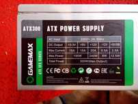 Блок живлення SFX, Micro-ATX, GAMEMAX ATX300W, (20+4)pin, два SATA