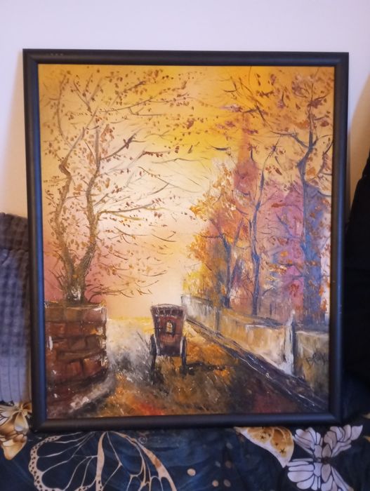 Obraz olejny Łukasz Berko w ramie