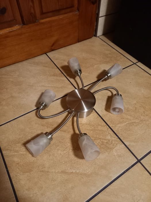 Lampa wisząca srebrna