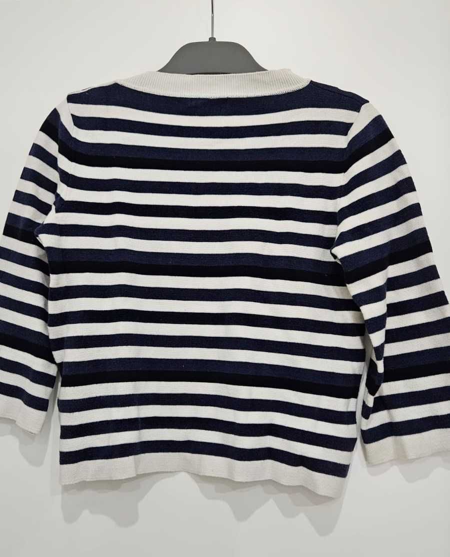 Linda Blusa Massimo Dutti Navy Listrada (m) (desconto: 75% off)