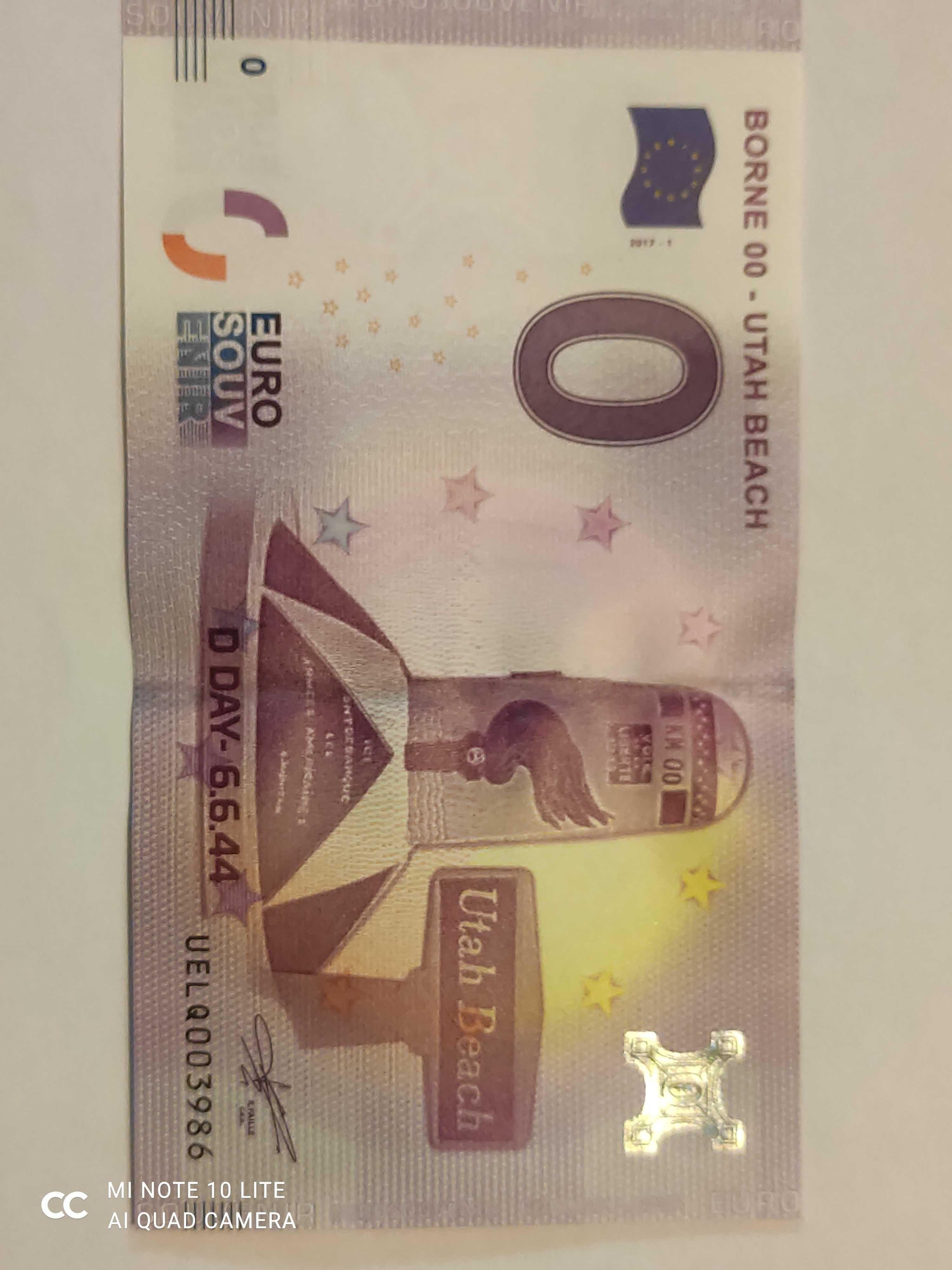 Nota zero euros, França, Utah Beach