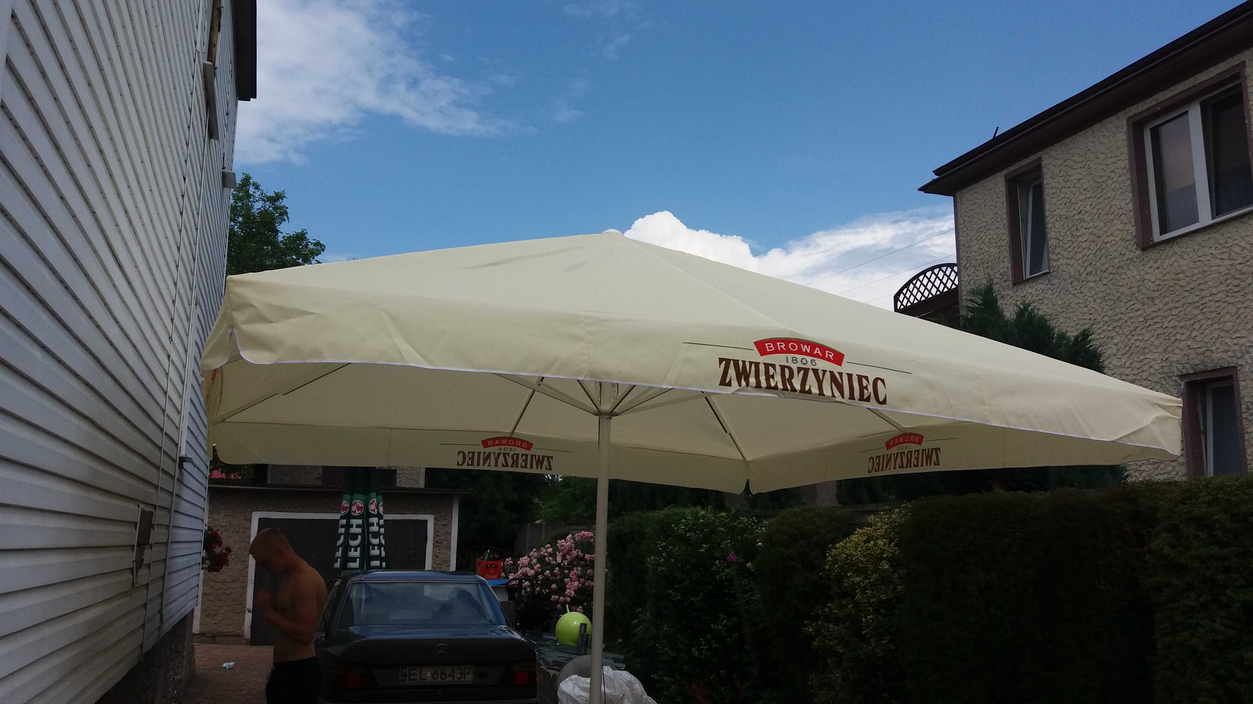 parasol ogrodowy poszycie materiał czasza 4x4 kwadrat