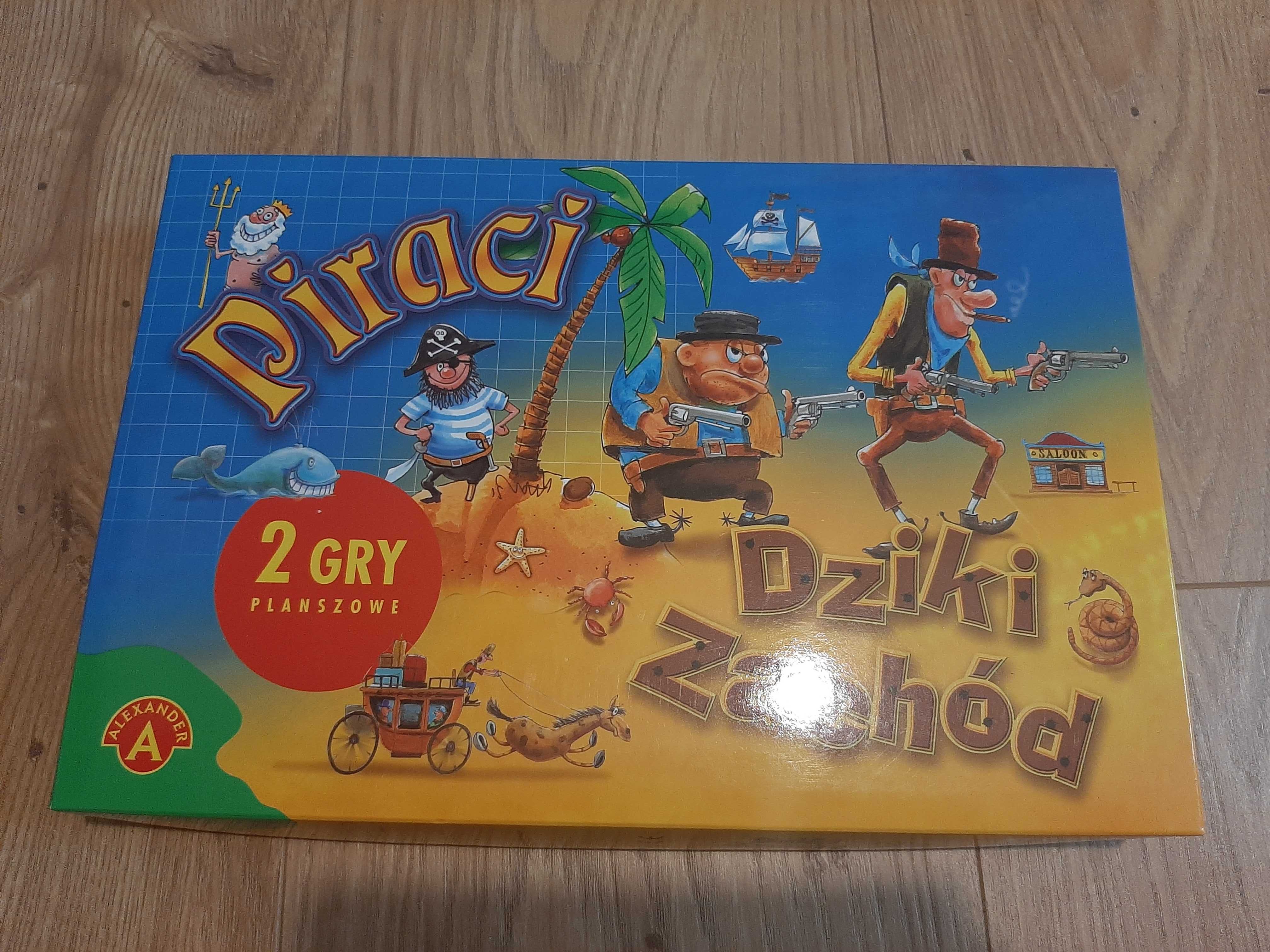 Gra planszowa 2 gry: Piraci/Dziki Zachód