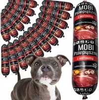 Mokra karma baton dla psa MOBI 90% mięsa mix smaków 1kg - 18 sztuk