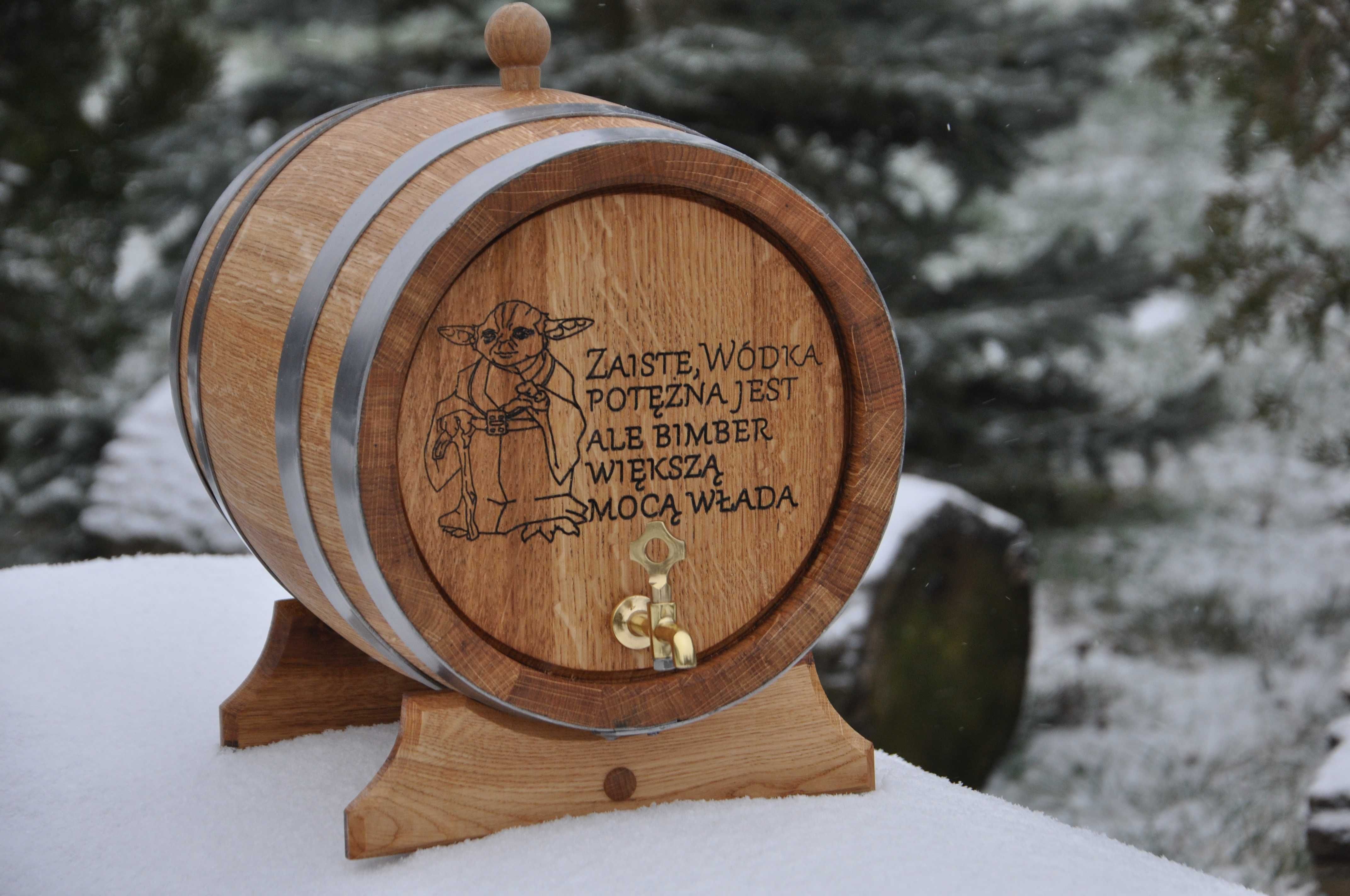 Beczka Drewniana Dębowa Szczelna 5 L na whisky wino bimber okowita
