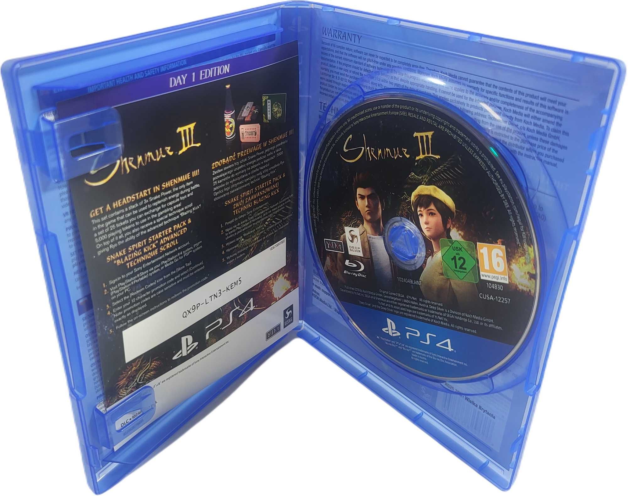 Gra na konsolę Playstation 4 Shenmue III Day 1
