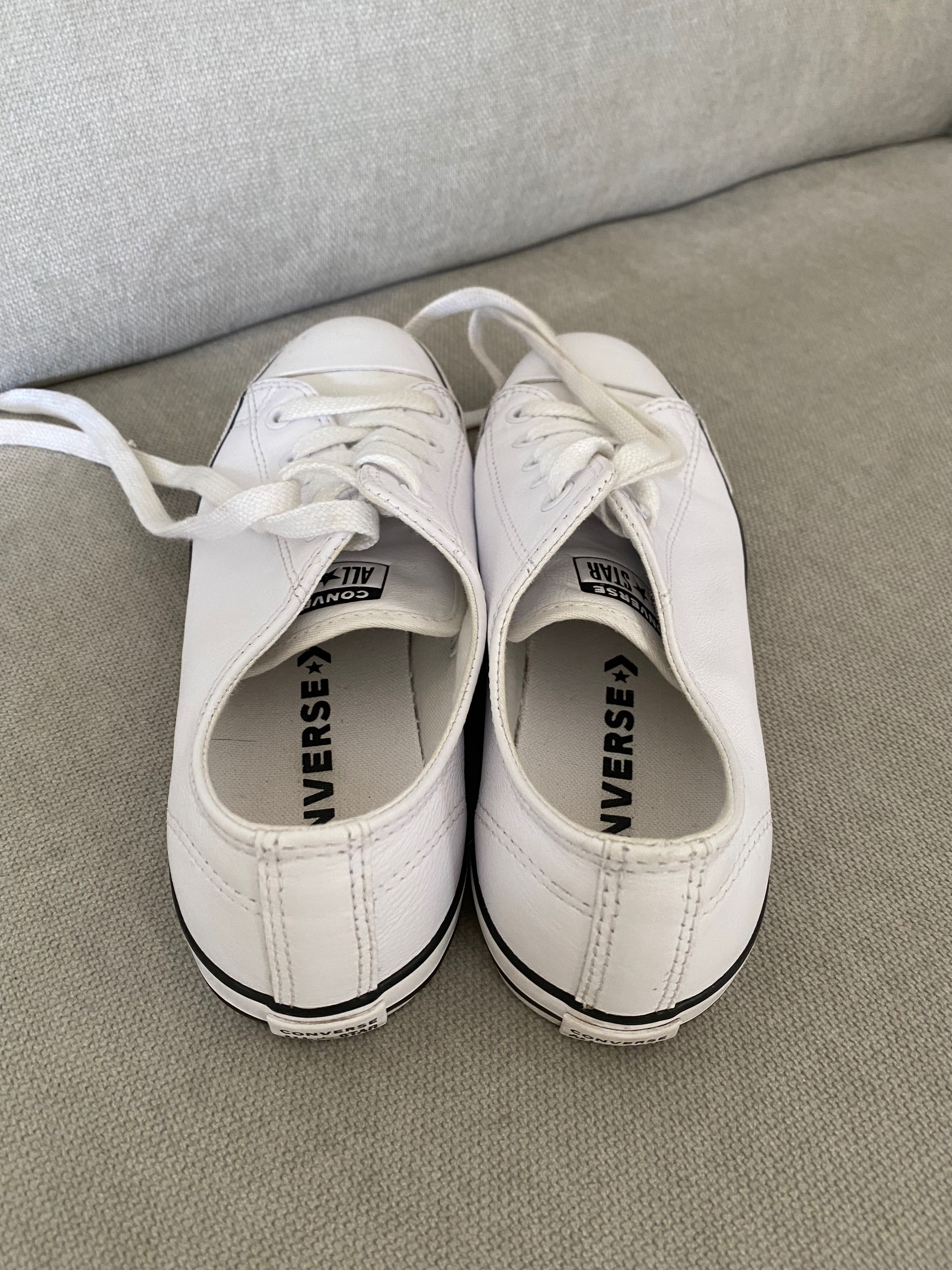 Кеды белые кожаные женские Converse original 6us/4uk/37eur/23cm