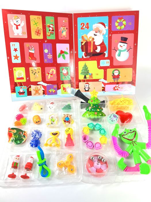 Адвент календар з іграшками антистресами, 24 віконечка