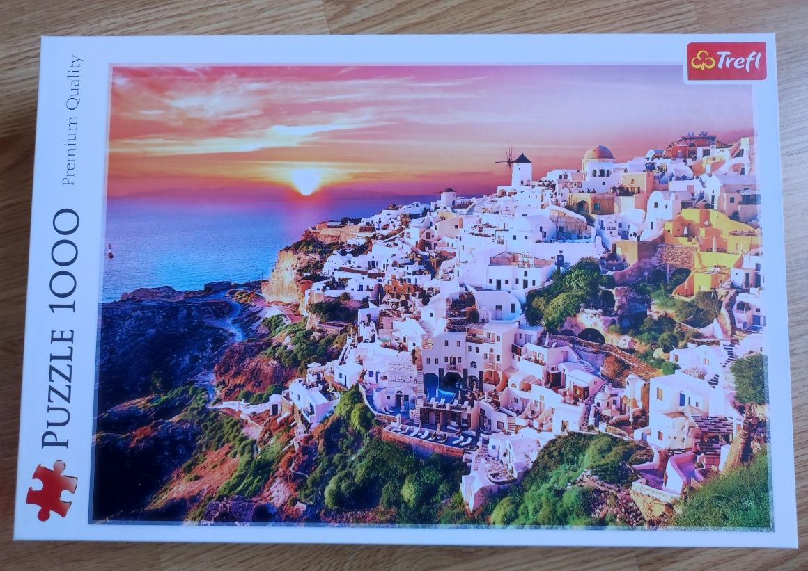 Puzzle trefl zachód słońca nad Santorini 1000 elementów