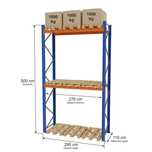STOW Regał magazynowy paletowy 500x295x110cm 1000kg na mp