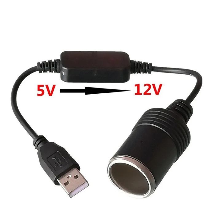 Коннектор 5В USB на 12В прикуриватель