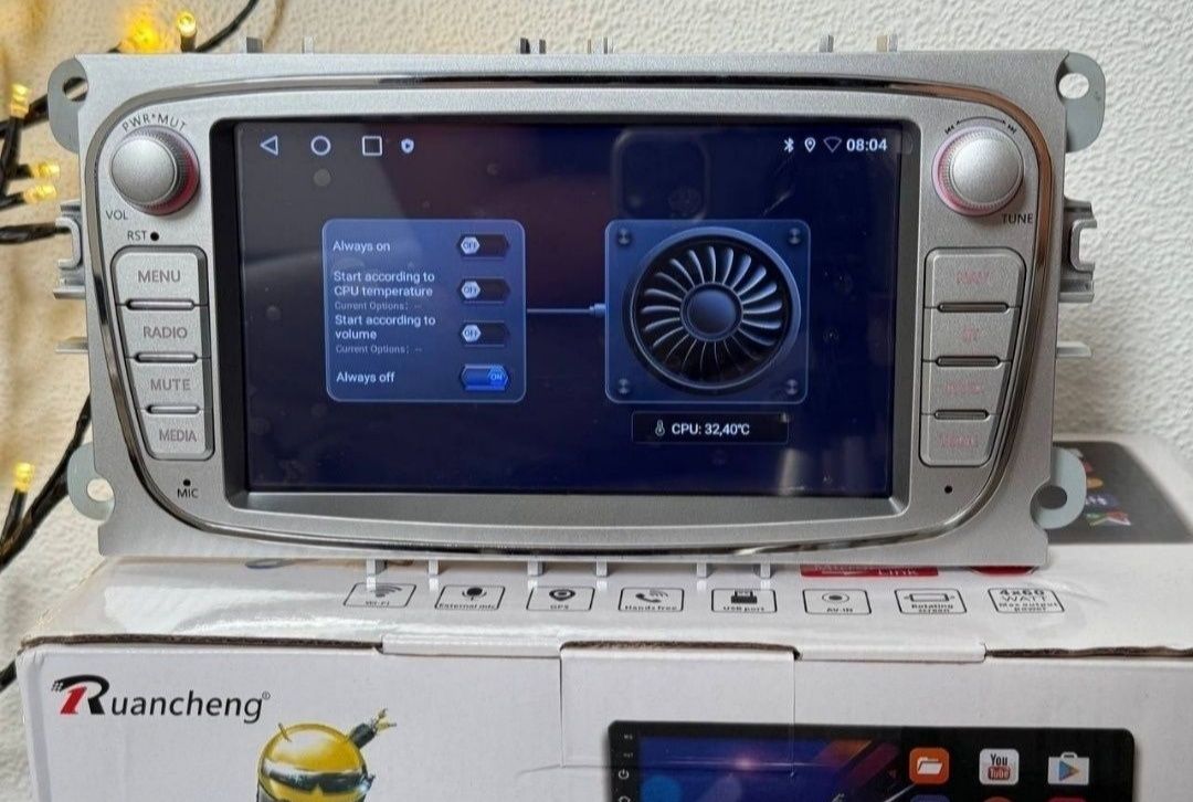Автомагнітола 7" Ford 4/64 Android 14 Carplay+Canbus та Мікрофон