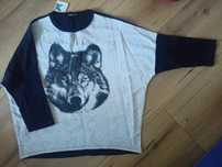 Nowa bluza r wilkiem r.48