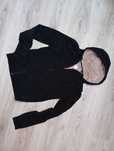Czarna bluza C&A ocieplana misiem xs