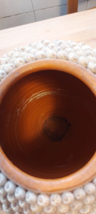Jarra ceramica com caracois