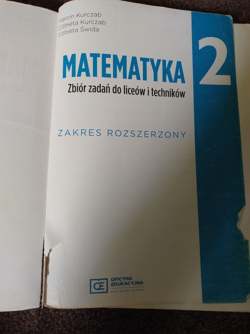 Zbiór zadań do liceów i techników matematyka 2 zakeres rozszerzony