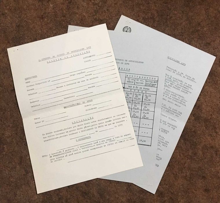 Motas -  documentos motociclismo nacional 1978/79/80