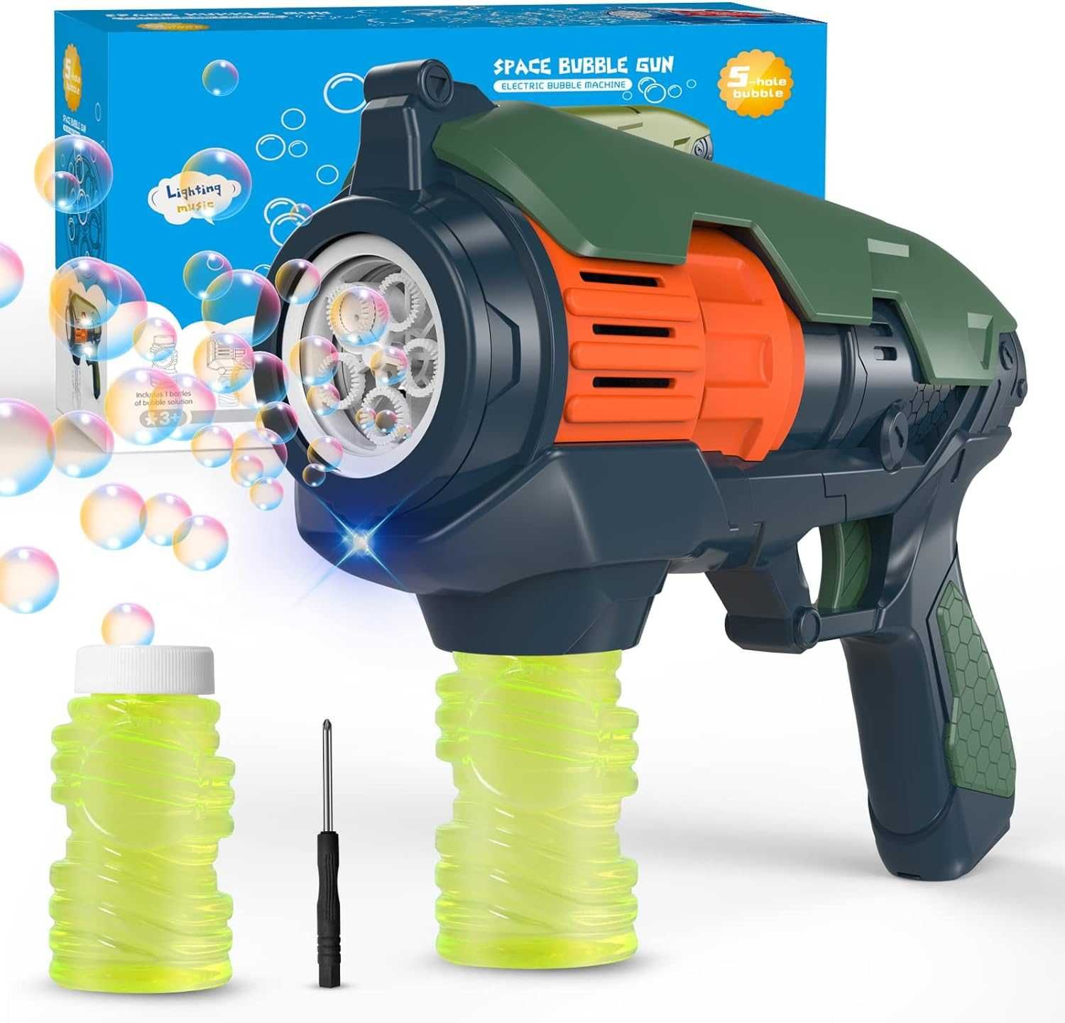 Nowa maszynka do baniek mydlanych / pistolet /automat /dmuchawa !3249!