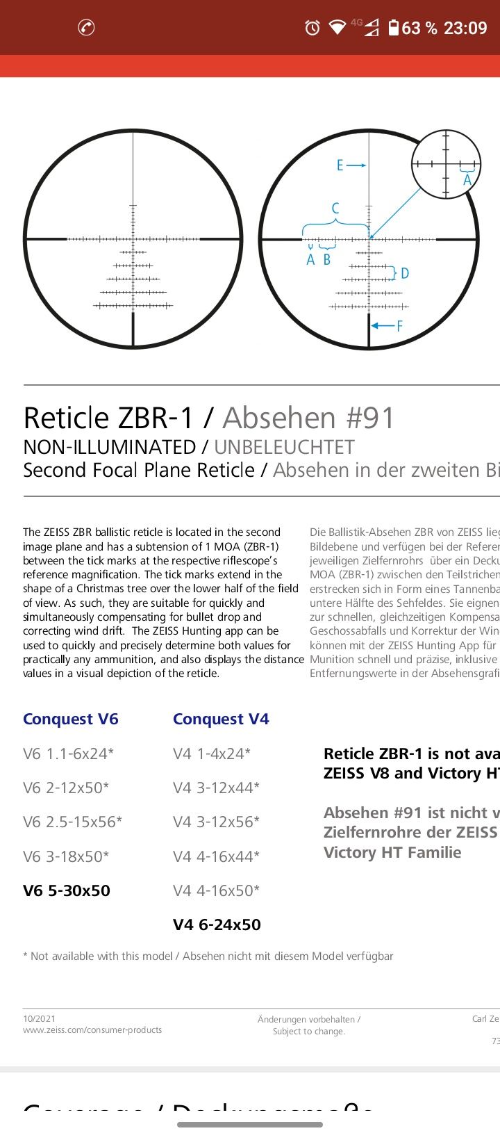 Продам прицел Zeiss V6 5-30x50