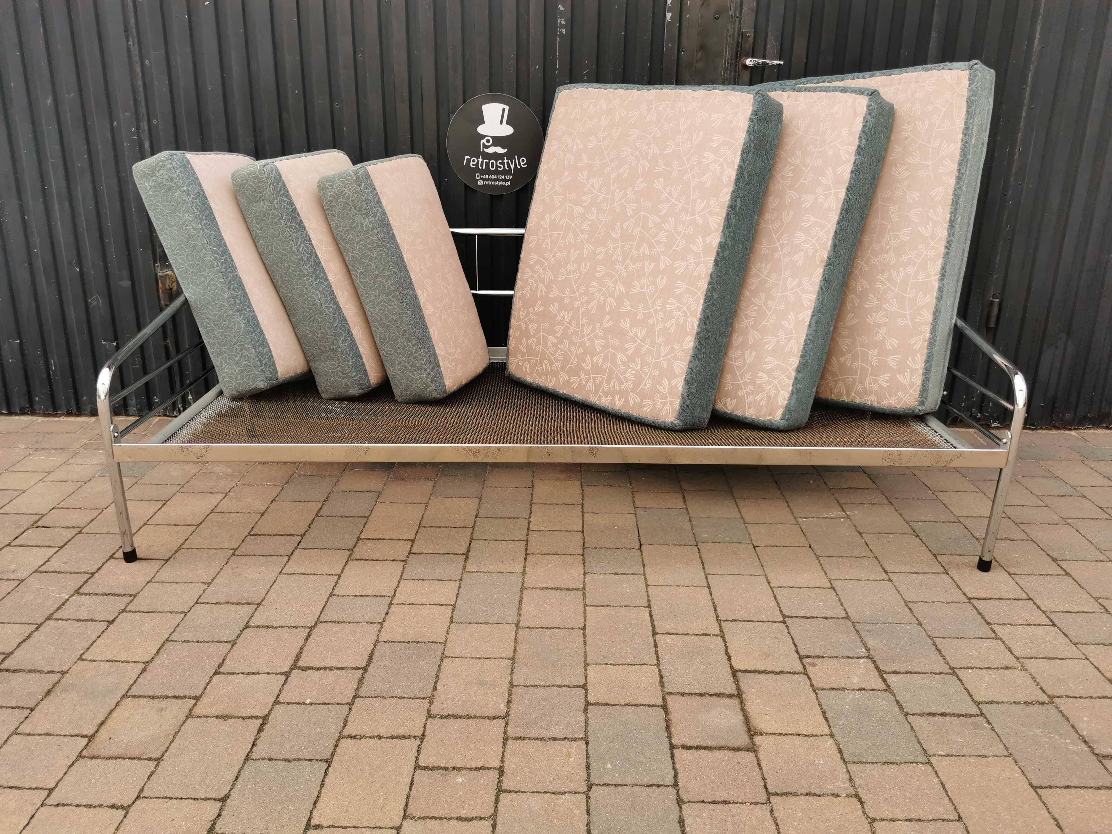 Sofa chrom Hynek Gottwald/ KOVONA Czechosłowacja '30, Bauhaus, Prl