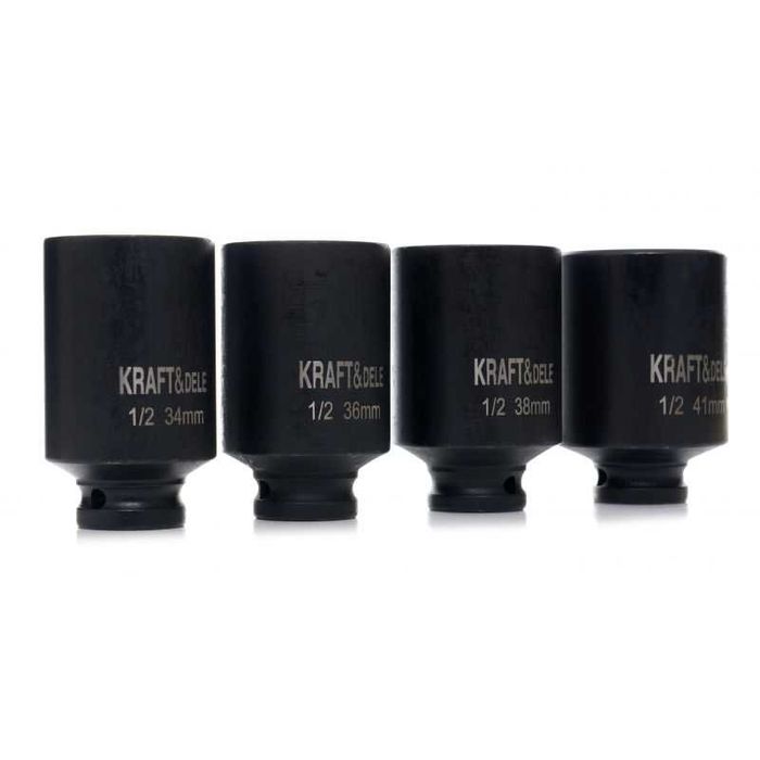 NASADKI UDAROWE 1/2" 4 szt HEX 12 Kątne zestaw nasadek walizka KD11754