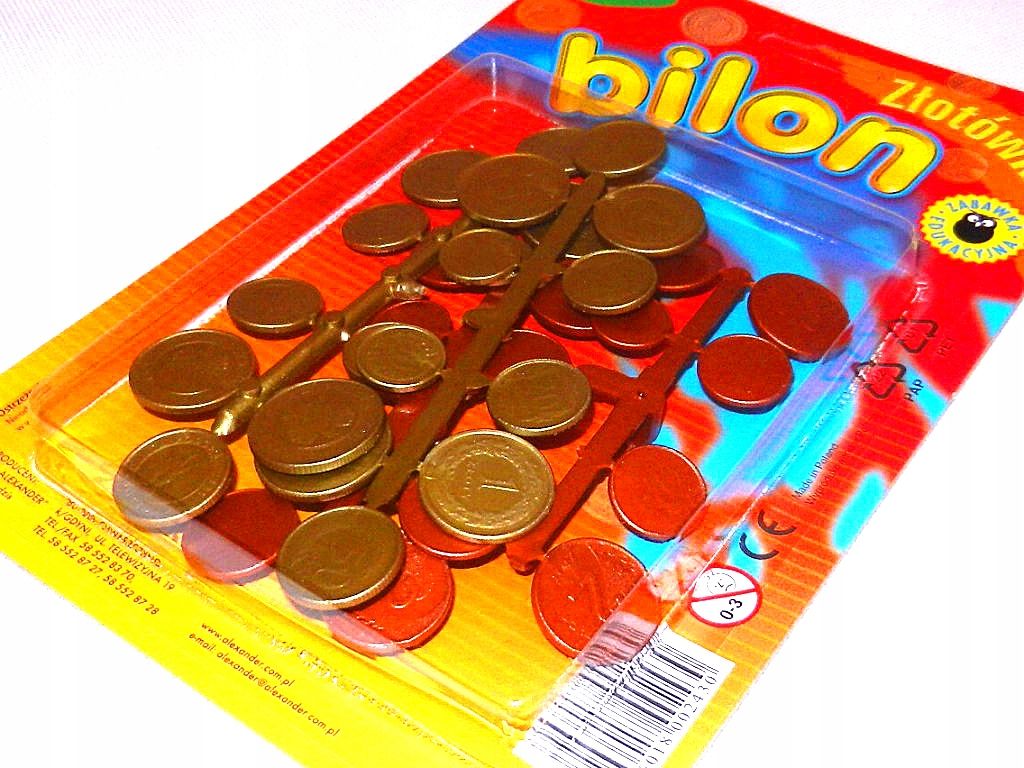 pieniążki, monety - zabawa w sklep BILON pieniądze