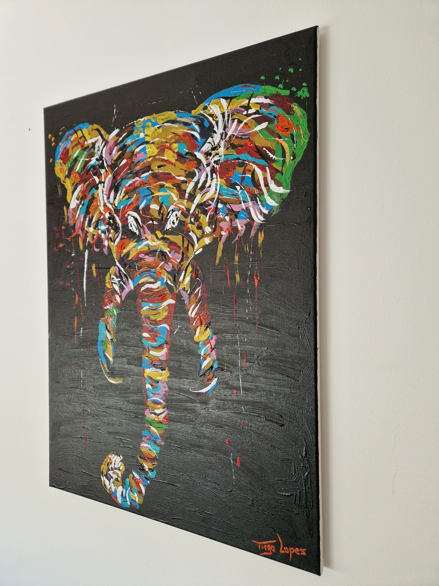 Quadro Abstracionismo Elefante 2025-17