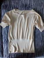 Sweter tunika oversize rekaw 3/4 Feeri luźny krój z bufkami