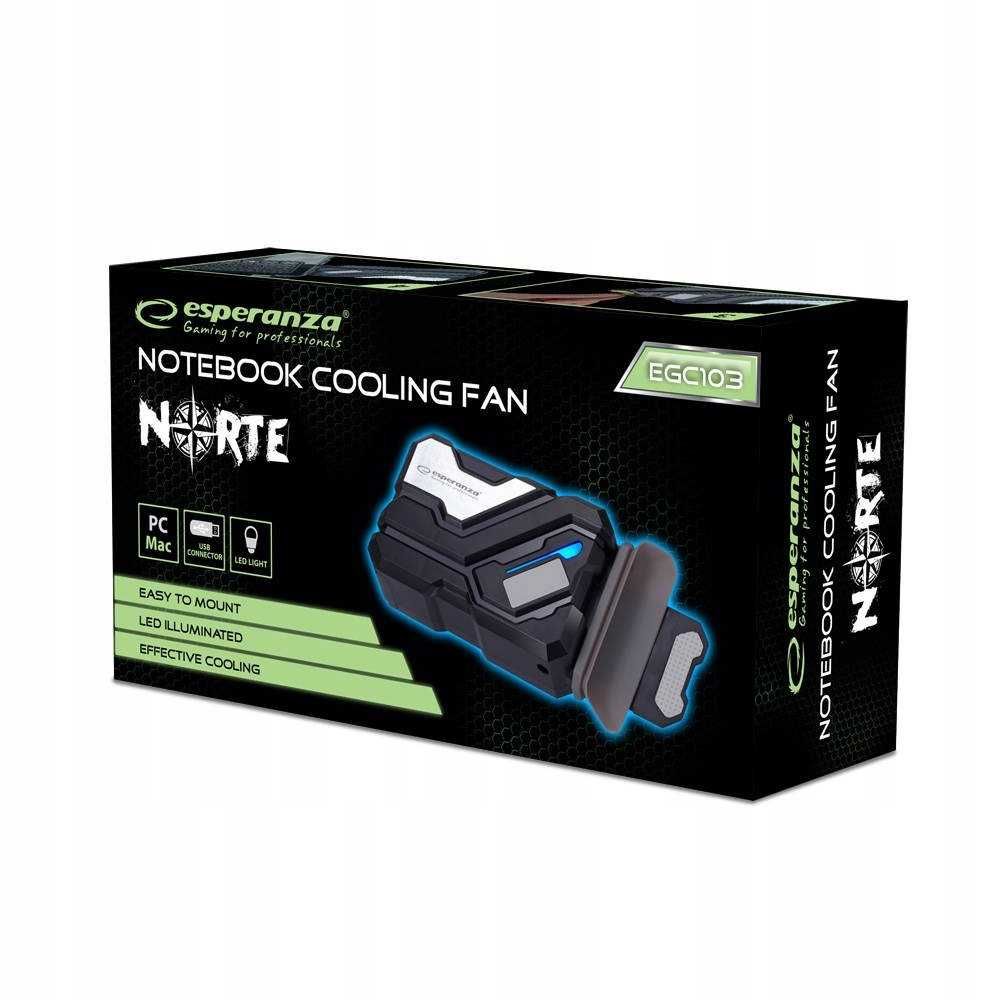 Esperanza wentylator chłodzący gaming do notebooka led usb norte