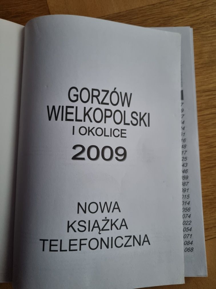 Książka telefoniczna Gorzowa i okolic 2009r.