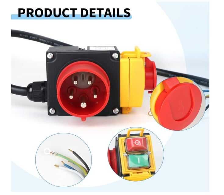 Wyłącznik bezpieczeństwa 3-fazowy 400V KOA7 z kablem 65cm