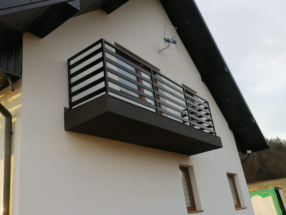 Balustrada balkonowa 80x20 ocynk malowany proszkowo
