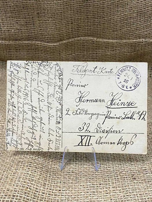 B300 pocztówka original EK 1914 poczta polowa ww1 LUX