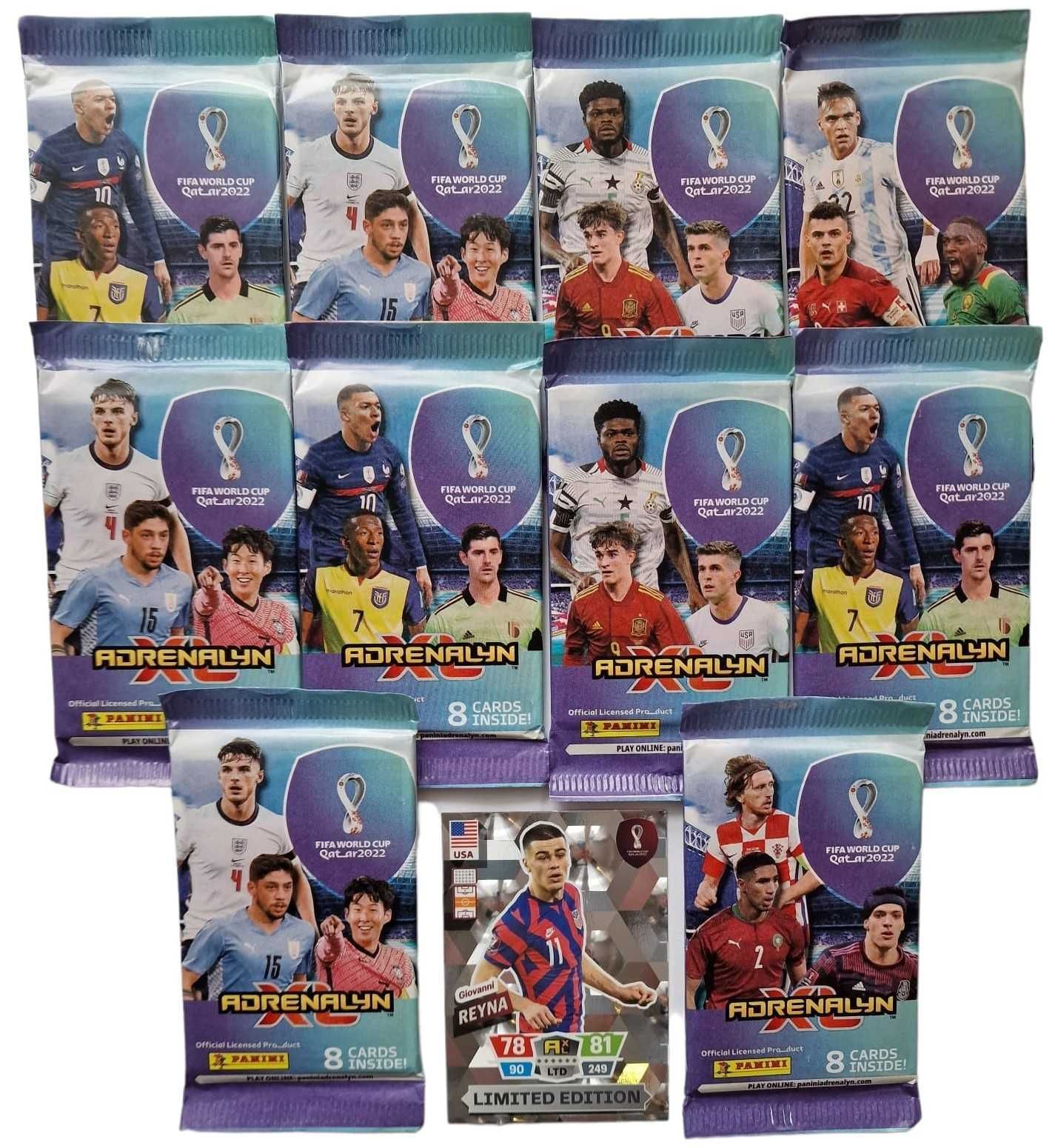 8 saszetki 64 karty piłkarskie Quatar 2022 FIFA WORLD CUP FIFA