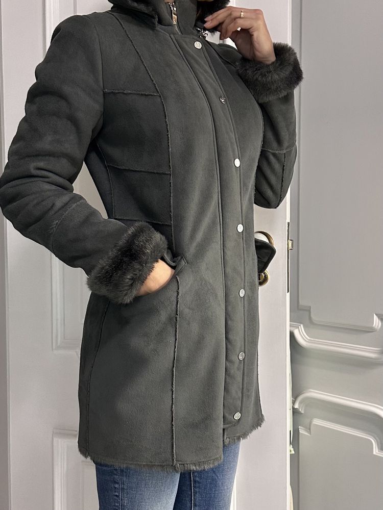 Casaco longo faux fur Armani